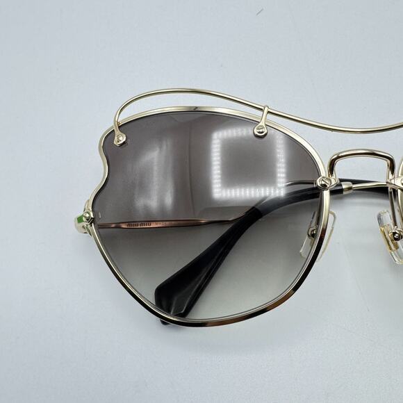 Miu Miu Sunglasses SMU 56R ZVN-0A7 Pale Gold Frame Gradient Lens 61-19-135mm main image 13